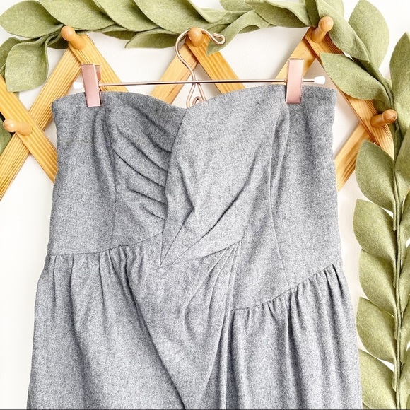 See by Chloe Heather Gray Wool Strapless Dress - Picture 2 of 11